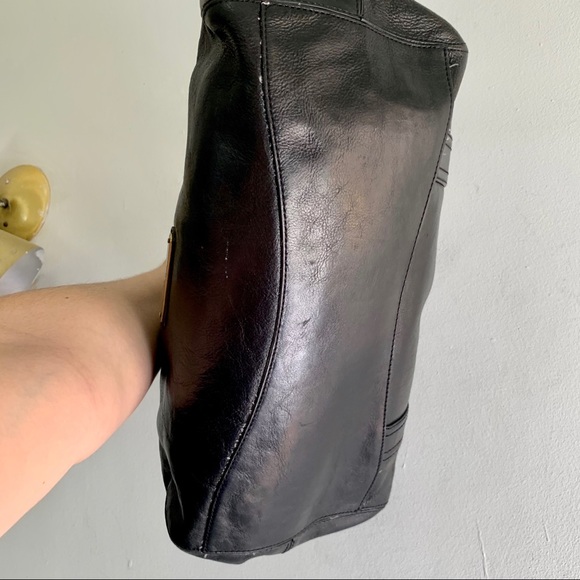 Cole Haan Large Black Leather Aerin Zip Satchel - Picture 6 of 8